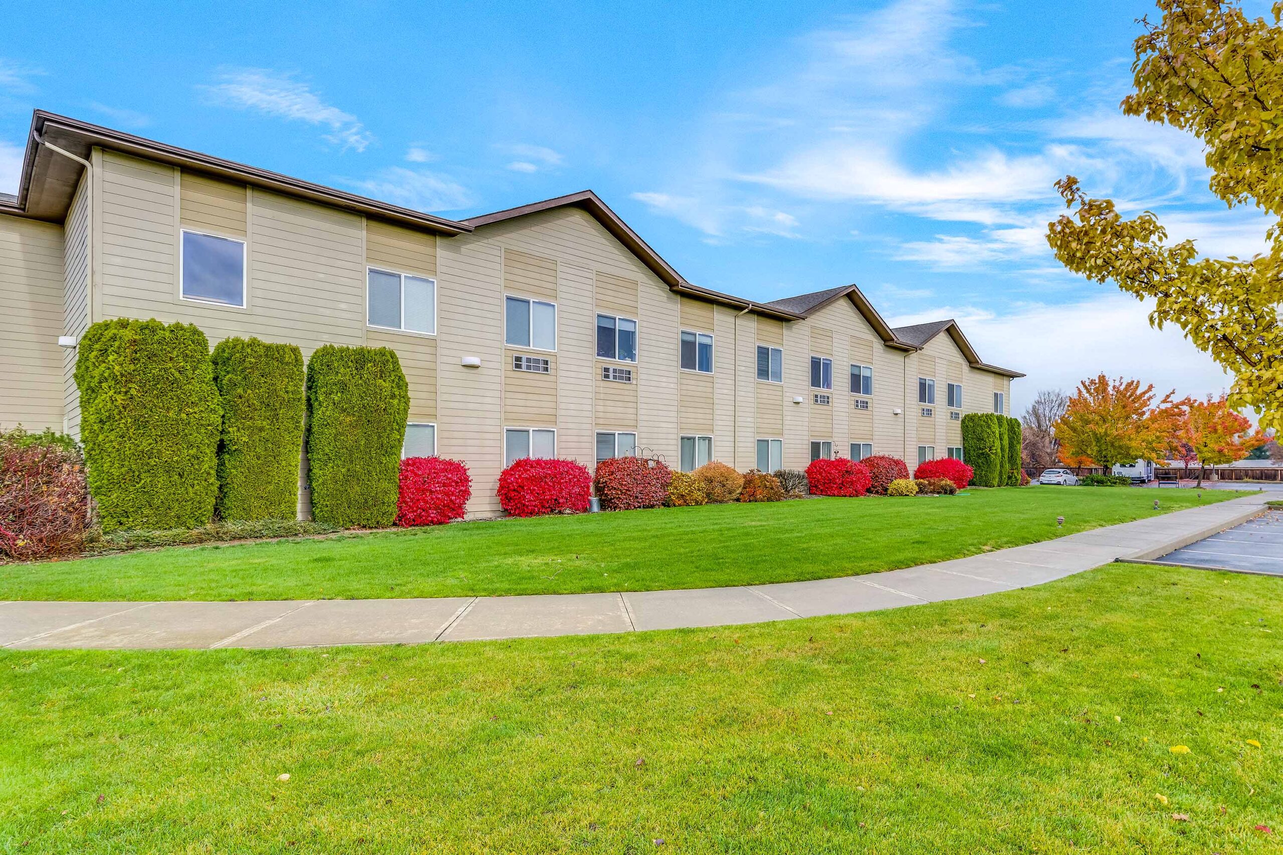 courtyard and walking path